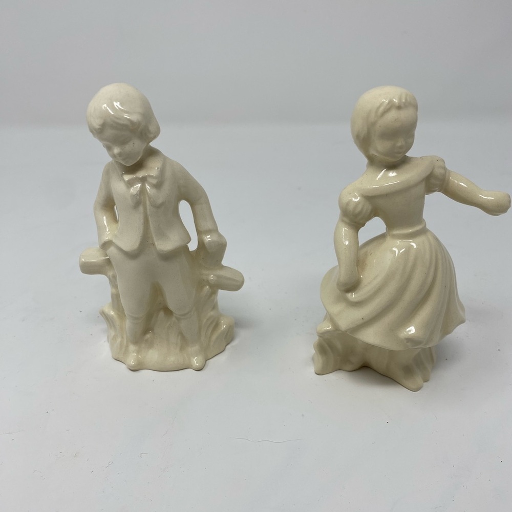 Vintage Miniature Boy & Girl Figurine Set